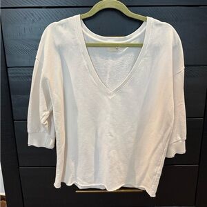 Nation LTD Women's White V-Neck Top